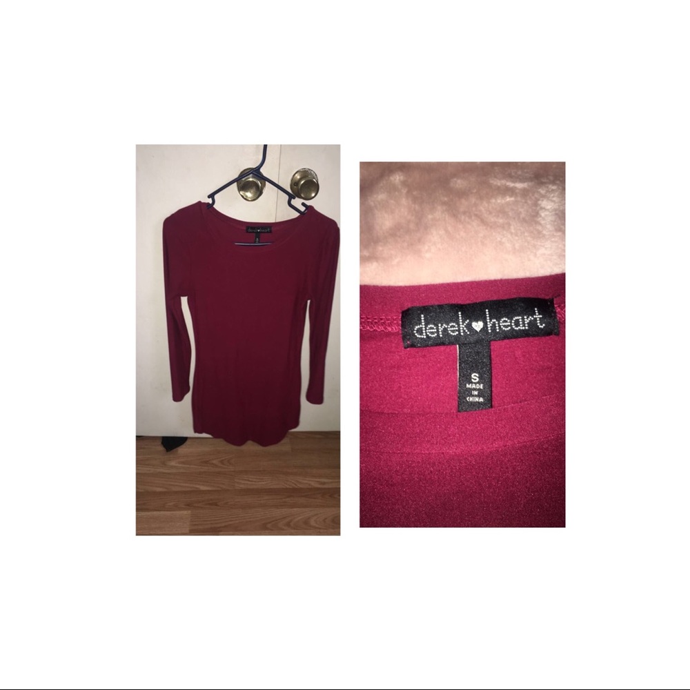 Body Con Burgundy Dress
